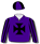 Purple, black Maltese Cross, striped sleeves & quartered cap