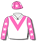 WHITE, PINK VEE, PINK AND WHITE STARS SLEEVES AND CAP