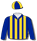 ROYAL BLUE AND GOLD STRIPES, QUARTERED CAP