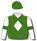 GREEN, WHITE DIAMOND AND SLEEVES, GREEN ARMBANDS, QUARTERED CAP