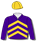 Purple, gold chevrons & cap