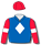ROYAL BLUE, WHITE DIAMOND, RED SLEEVES, WHITE ARMBANDS, RED CAP