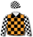 BLACK, ORANGE CHECKS, WHITE CHECKED SLEEVES, CHECKED CAP