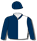 NAVY AND WHITE HALVES, NAVY CAP