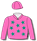 Pink, emerald green stars, pink cap