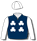 Dark blue, white shamrocks (b&f), sleeves & cap
