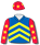 ROYAL BLUE, YELLOW CHEVRONS, RED AND YELLOW STARS SLEEVES AND CAP
