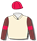 Cream, brown sleeves, red band & cap