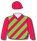 RED, LIME DIAGONAL STRIPES