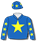 Cambridge blue, yellow star, cambridge blue sleeves with yellow stars, cambridge blue cap with yellow stars