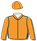 Orange, dark green seams, orange cap