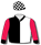 RED, BLACK AND WHITE CHECKED HALVES, BLACK CUFFS, BLACK AND WHITE CHECKED CAP
