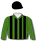 GREEN AND BLACK STRIPES, BLACK CAP
