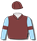 Brown, light blue sleeves, brown armbands & cap