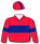 RED, ROYAL BLUE BAND, ARMBANDS, BAND ON CAP AND POM POM