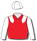 Scarlet, white epaulettes, sleeves & cap
