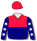 RED, WHITE AND NAVY BLUE VERTICAL THIRDS, NAVY BLUE AND WHITE STARS SLEEVES AND CAP