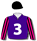 PURPLE, WHITE 3, HOT PINK AND BLACK STRIPED SLEEVES AND CAP