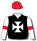 Black, white Maltese Cross & sleeves, scarlet arm bands & cap