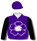 PURPLE, WHITE ROSE, BLACK HALF CIRCLE, LINE AND SLEEVES