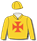 Gold, tangerine Maltese Cross (b&f), gold sleeves & quartered cap