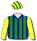 DARK BLUE, GREEN STRIPES, YELLOW SLEEVES, YELLOW AND GREEN STRIPED CAP