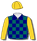 NAVY BLUE, BOTTLE GREEN CHECKS, GOLD SLEEVES AND CAP, WHITE STAR