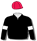 BLACK, WHITE ARMBANDS, RED CAP
