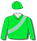Apple green, light green sash, apple green cap
