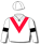 WHITE, RED VEE, BLACK BAND AND ARMBANDS