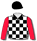 BLACK, WHITE CHECKS, RED SLEEVES