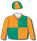 ORANGE, EMERALD GREEN QUARTERS, QUARTERED CAP