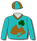 Jade, chocolate mountain & collar, jade river, dark green clover leaf (b&f), jade sleeves, jade & chocolate quartered cap