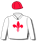 WHITE, RED GEOMETRIC FLEUR DE LYS, FLEUR DE LYS ON SLEEVES AND RED CAP