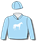 SKY BLUE, WHITE AND SKY BLUE HORSE MOTIF BAND