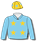 SKY BLUE AND GOLD STARS, GOLD AND SKY BLUE STARS CAP