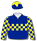 ROYAL BLUE, YELLOW CHECKED BAND, CHECKED SLEEVES, STAR CAP
