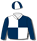 WHITE, NAVY QUARTERS AND SLEEVES, QUARTERED CAP