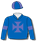 Royal blue, violet Maltese cross & armbands, quartered cap
