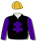 BLACK, PURPLE CROSS OF LORRAINE AND SLEEVES, OLD GOLD CAP