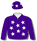 Purple & white stars (body & sleeves), purple cap with white stars