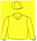 RED, YELLOW STARS, HALVED SLEEVES, RED CAP WITH YELLOW STAR