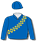 Royal blue, brown & gold chequered sashes, royal blue sleeves & cap