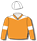 ORANGE, WHITE HARLEQUIN YOKE, ARMBANDS AND CAP