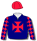 Navy blue, red Maltese Cross (b&f), diamond chequered sleeves & cap