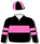 Black, pink band & arm band, quartered cap