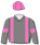 Grey, pink braces & armbands, pink cap