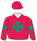 Red, emerald green Maltese Cross & armbands, red cap