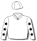 White, black stars down sleeves & white cap