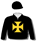 BLACK, GOLD MALTESE CROSS AND SEAMS, BLACK CAP